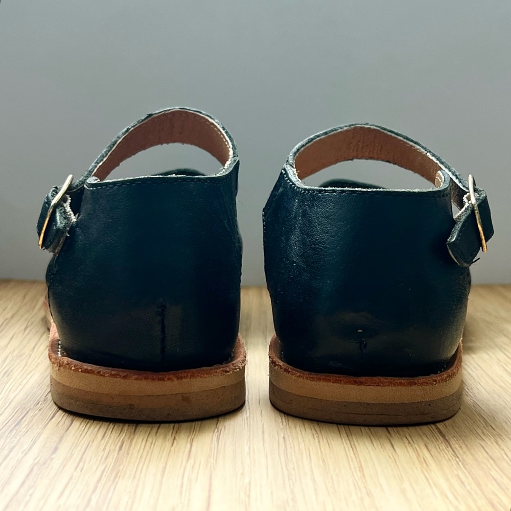 Leather Black Huarache Flats - Picture 3 of 8